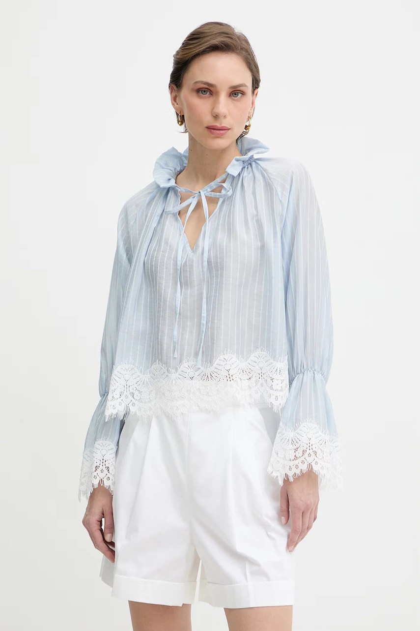 Bluza cu volane haveone pentru femei din lyocell Bluza cu volane haveone pentru femei din lyocell