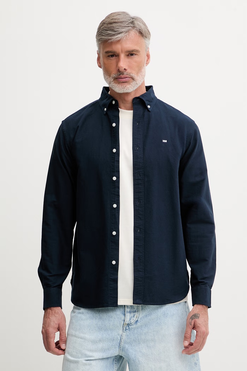 Cămașă pentru bărbați helly hansen din bumbac SHORE Cămașă pentru bărbați helly hansen din bumbac SHORE