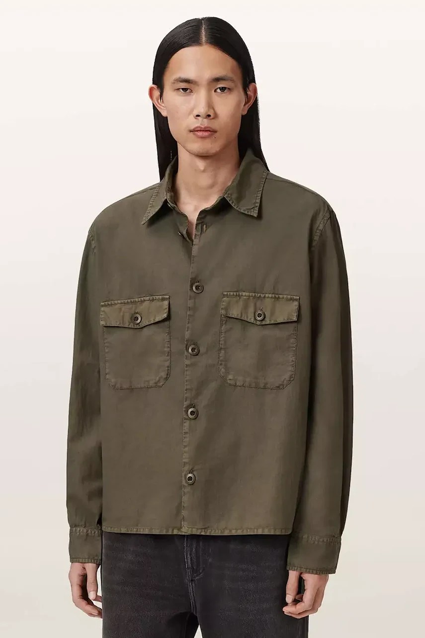 Cămașă din bumbac AllSaints STRAND Cămașă din bumbac AllSaints STRAND