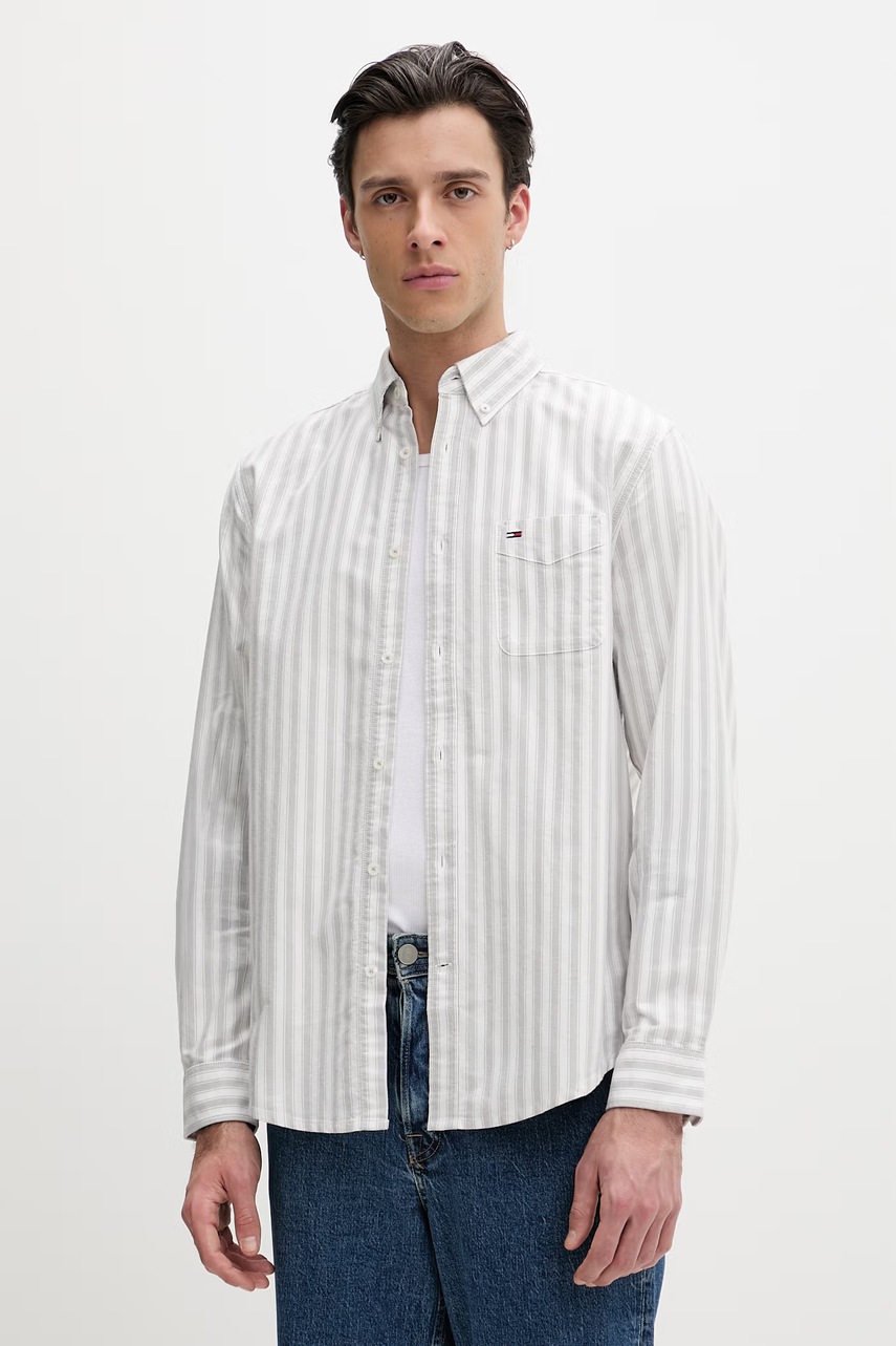 Cămașă bărbătească din bumbac tommy jeans Cămașă bărbătească din bumbac tommy jeans
