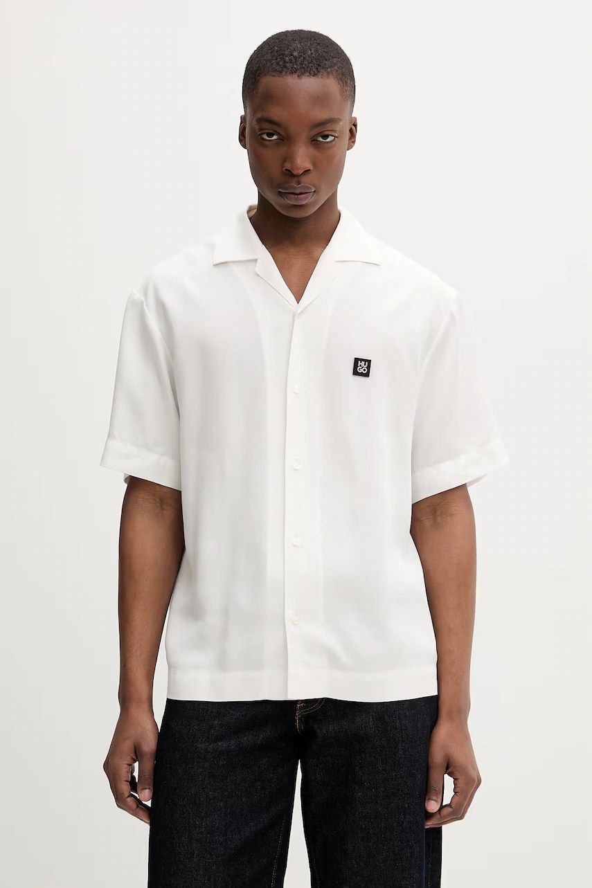 Hugo cămașă pentru bărbați din lyocell Espino Hugo cămașă pentru bărbați din lyocell Espino