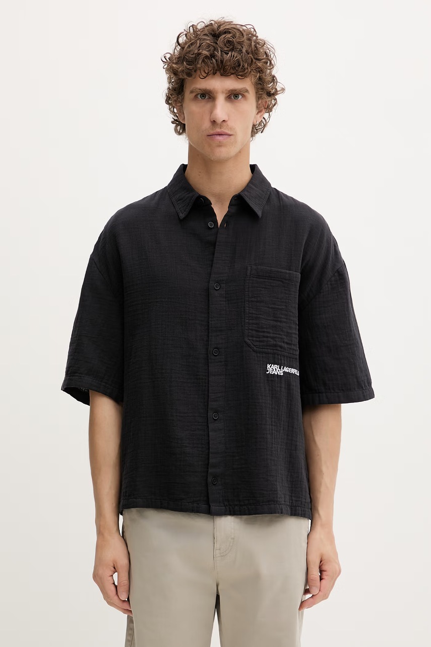 Cămașă bărbați karl lagerfeld din bumbac Cămașă bărbați karl lagerfeld din bumbac
