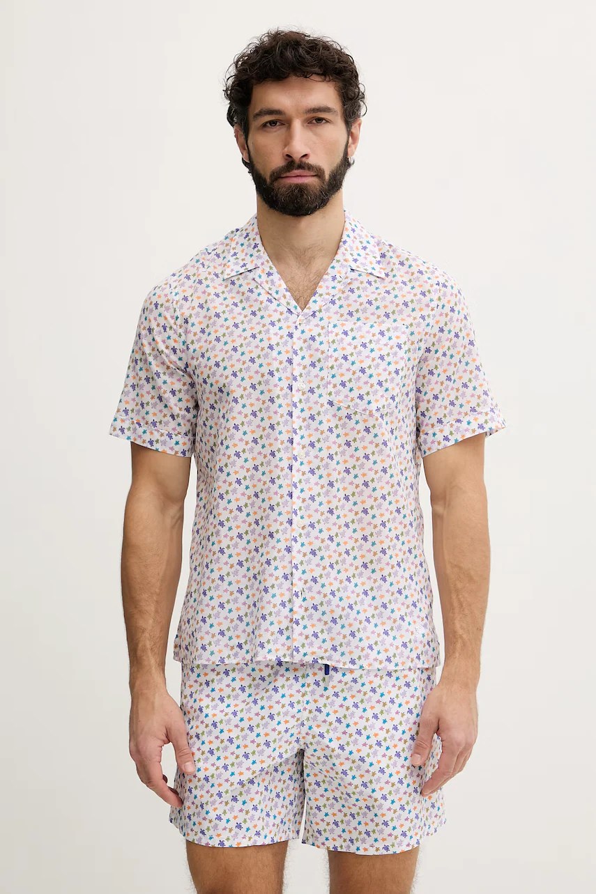 Cămașă pentru bărbați vilebrequin din bumbac CHARLI Cămașă pentru bărbați vilebrequin din bumbac CHARLI