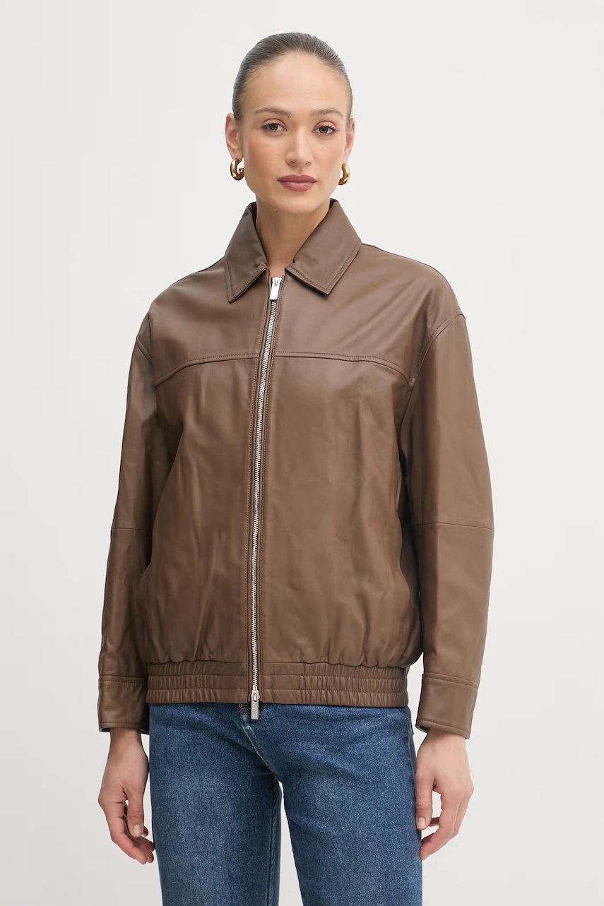 Jachetă scurtă marella pentru femei, din piele MLMVERTICE Jachetă scurtă marella pentru femei, din piele MLMVERTICE