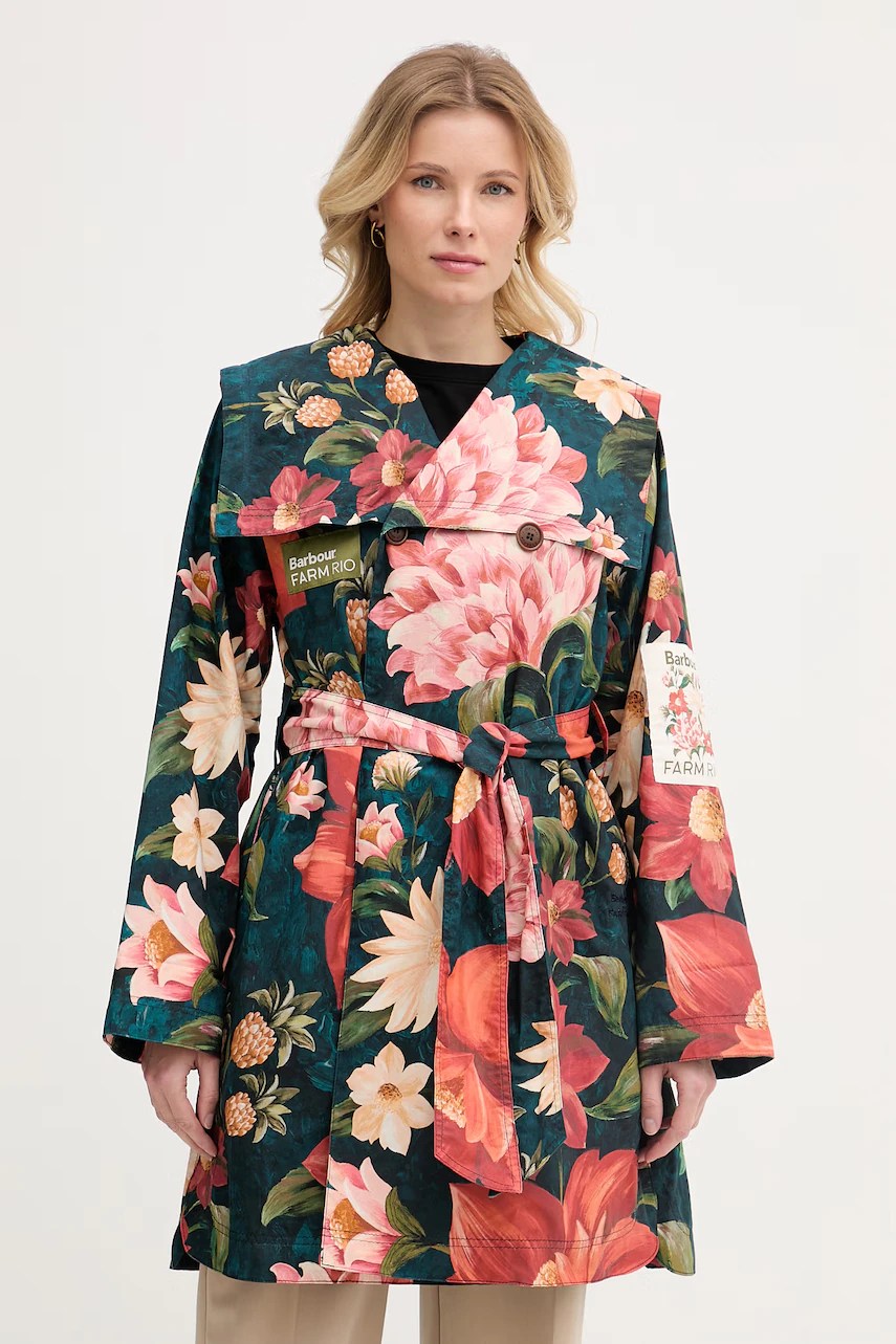 Trenci pentru femei barbour din bumbac x Farm Rio Trenci pentru femei barbour din bumbac x Farm Rio