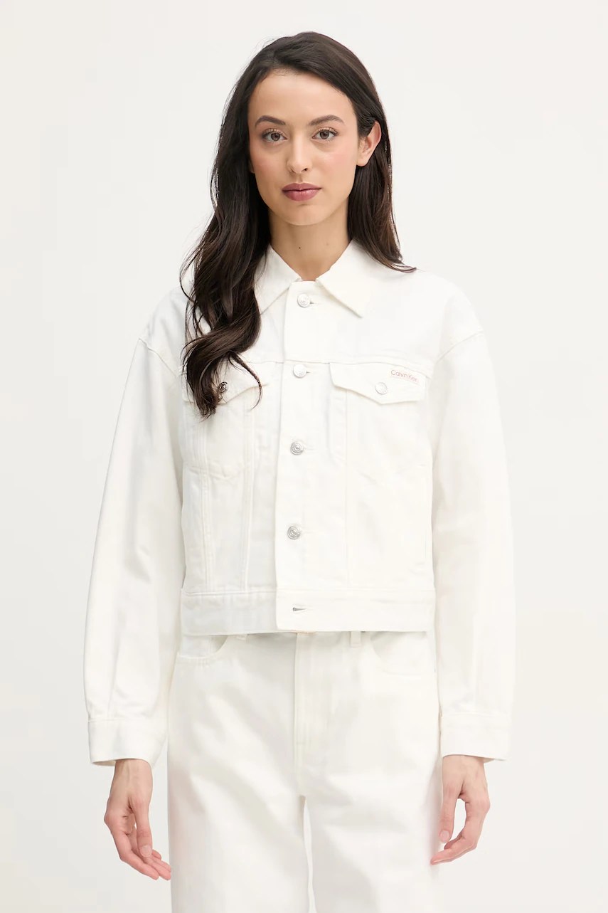 Jachetă pentru femei calvin klein jeans din bumbac Jachetă pentru femei calvin klein jeans din bumbac