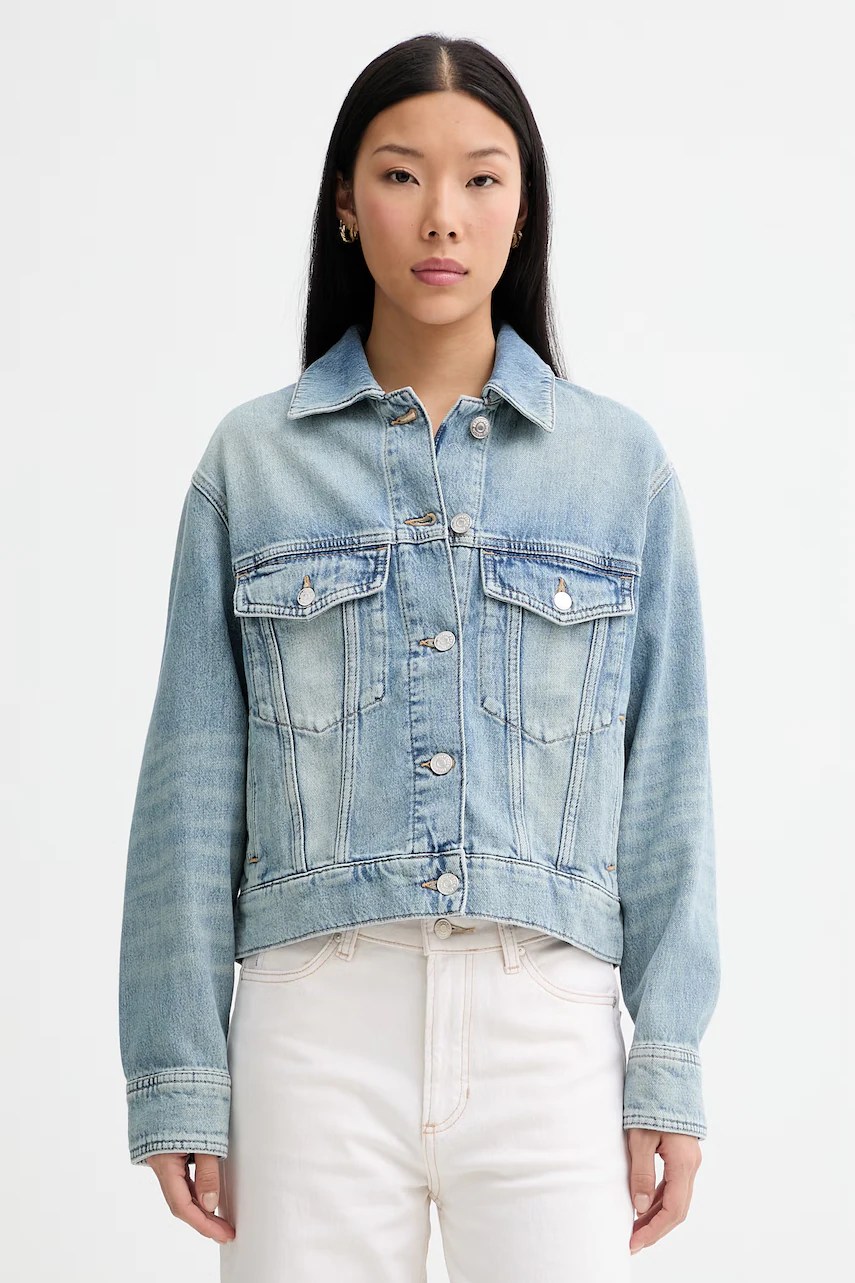 Jachetă scurtă pentru femei din denim marc o’polo Jachetă scurtă pentru femei din denim marc o’polo