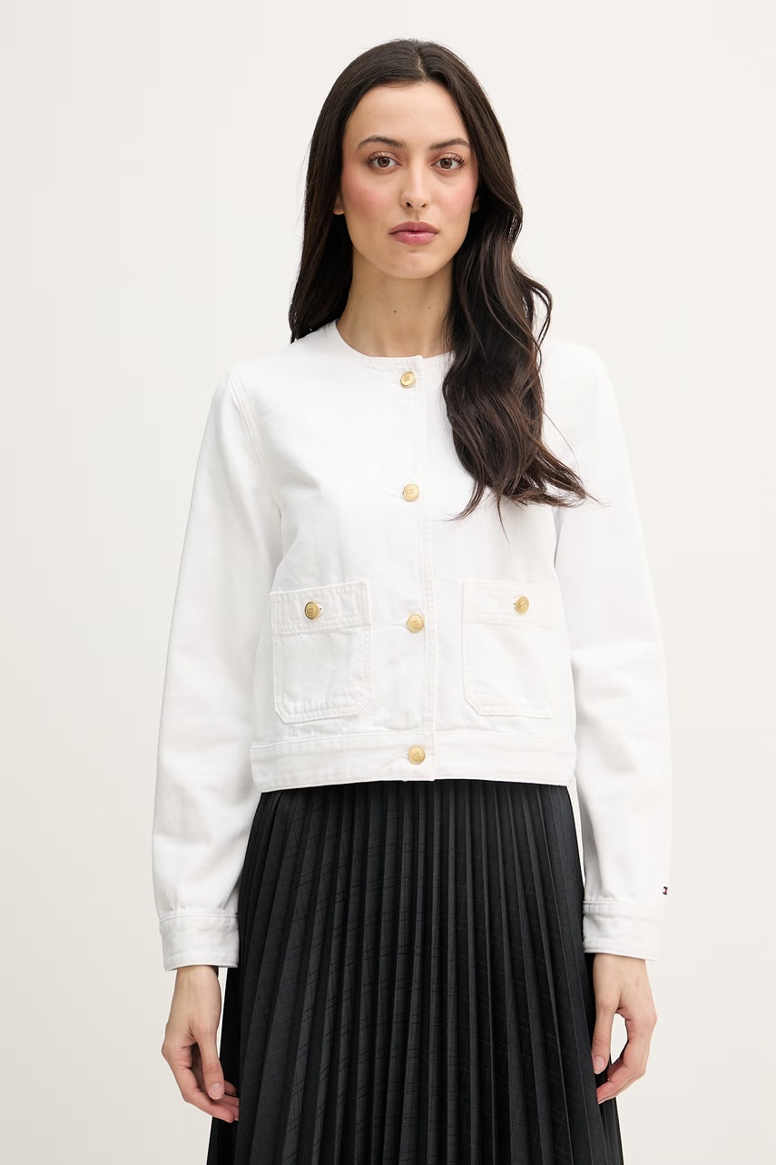Geacă de blugi pentru femei tommy hilfiger din bumbac Geacă de blugi pentru femei tommy hilfiger din bumbac