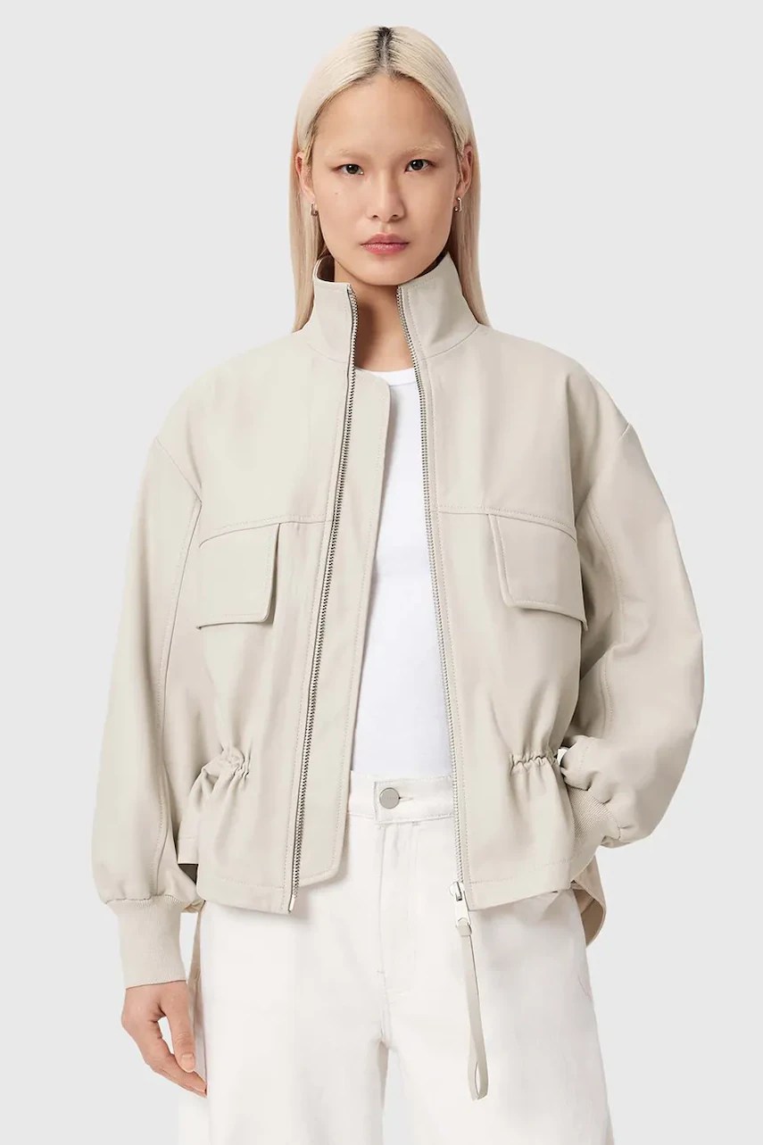 Geacă de piele FLOR de la AllSaints Geacă de piele FLOR de la AllSaints