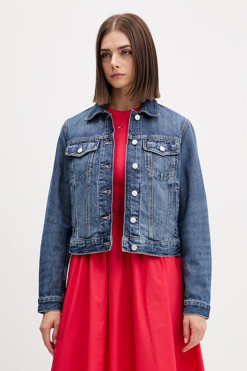 Geacă de tranziție de damă din denim tommy jeans Geacă de tranziție de damă din denim tommy jeans