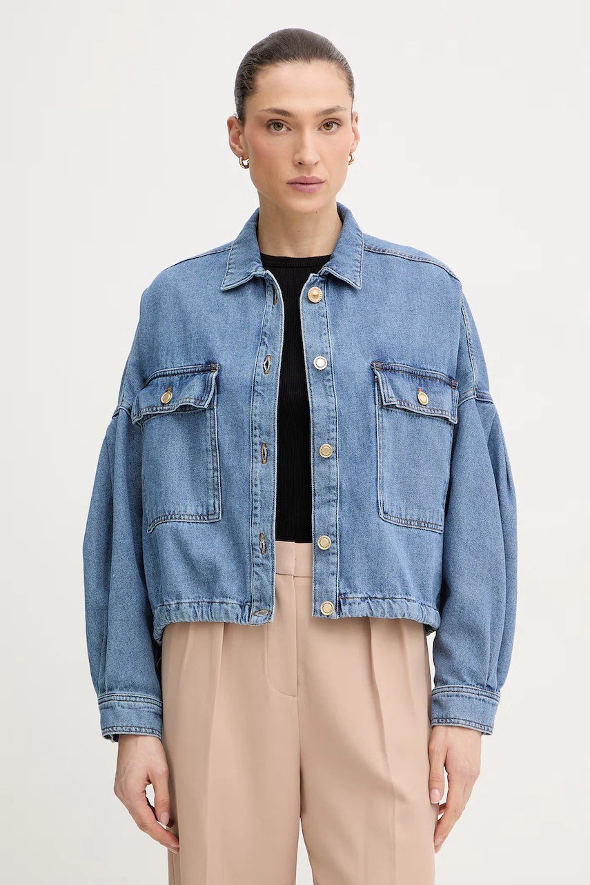 Jachetă scurtă pentru femei din denim sessun Jachetă scurtă pentru femei din denim sessun