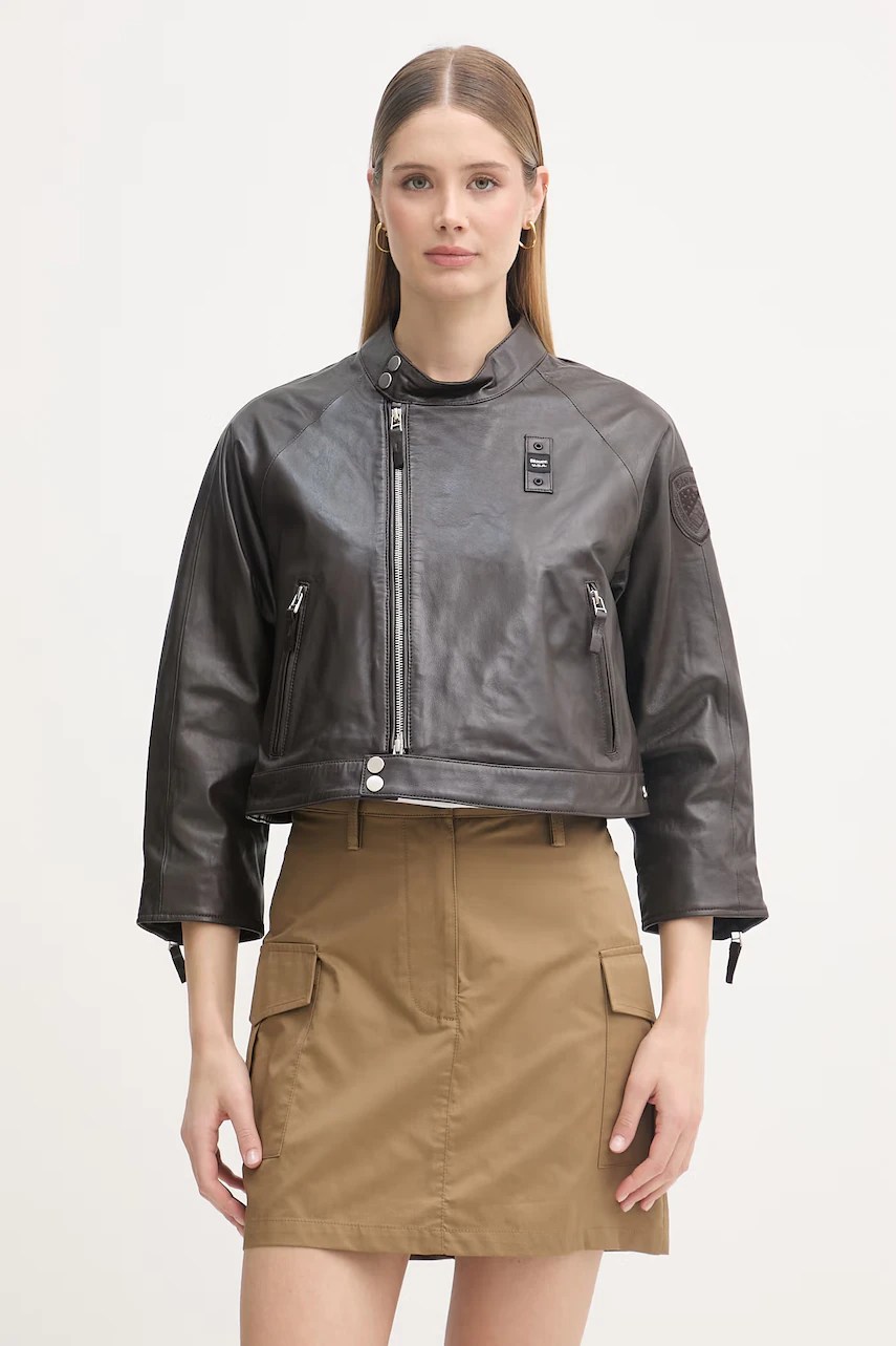 Jachetă pentru femei blauer din piele LORETTE Jachetă pentru femei blauer din piele LORETTE