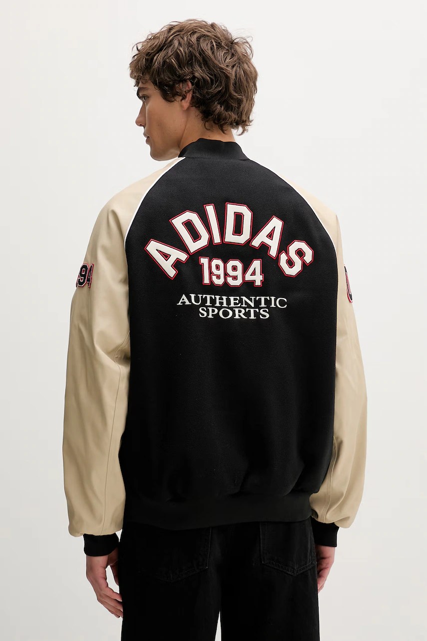 Jacheta bomber adidas originals din amestec de lână Jacheta bomber adidas originals din amestec de lână