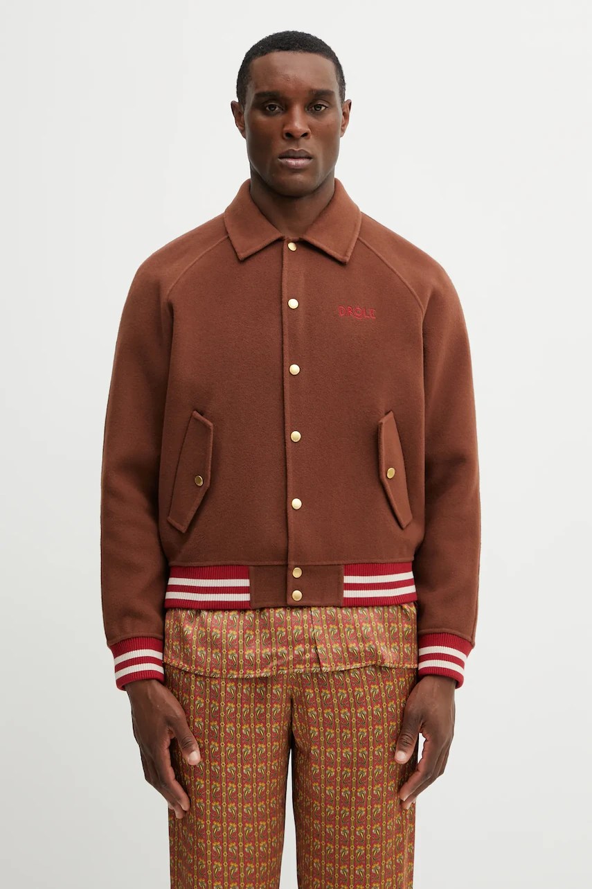 Jachetă bomber din lână Drôle de monsieur Jachetă bomber din lână Drôle de monsieur