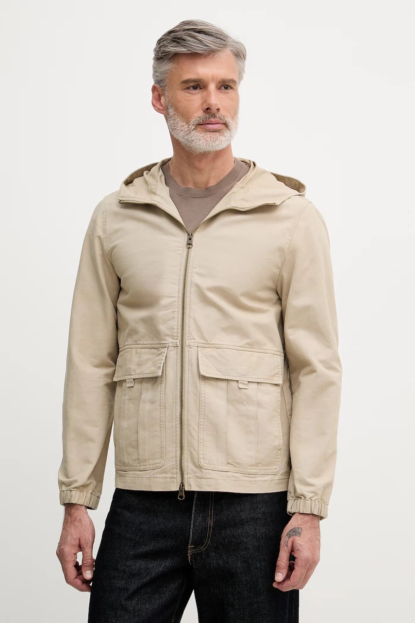 Jachetă scurtă pentru bărbați united colors of benetton din bumbac Jachetă scurtă pentru bărbați united colors of benetton din bumbac