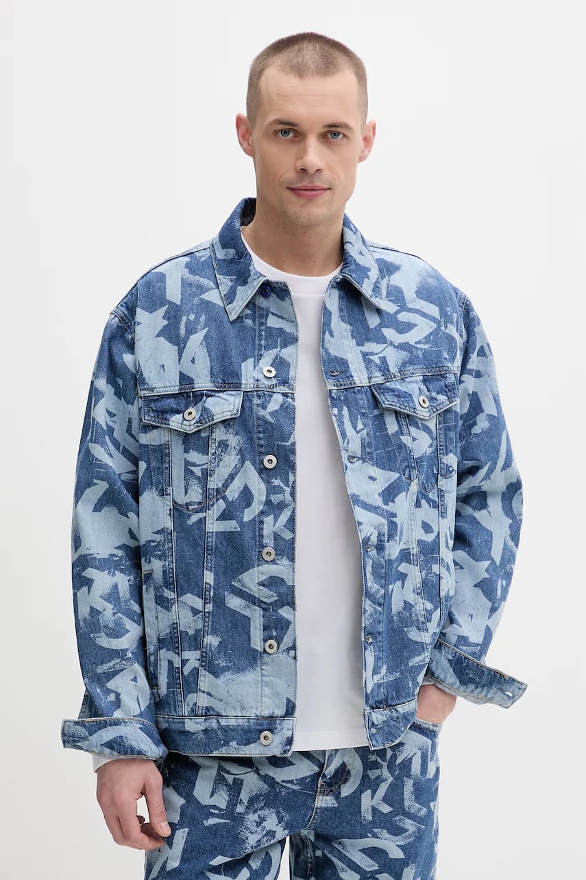 Jachetă din denim karl lagerfeld pentru bărbați Jachetă din denim karl lagerfeld pentru bărbați