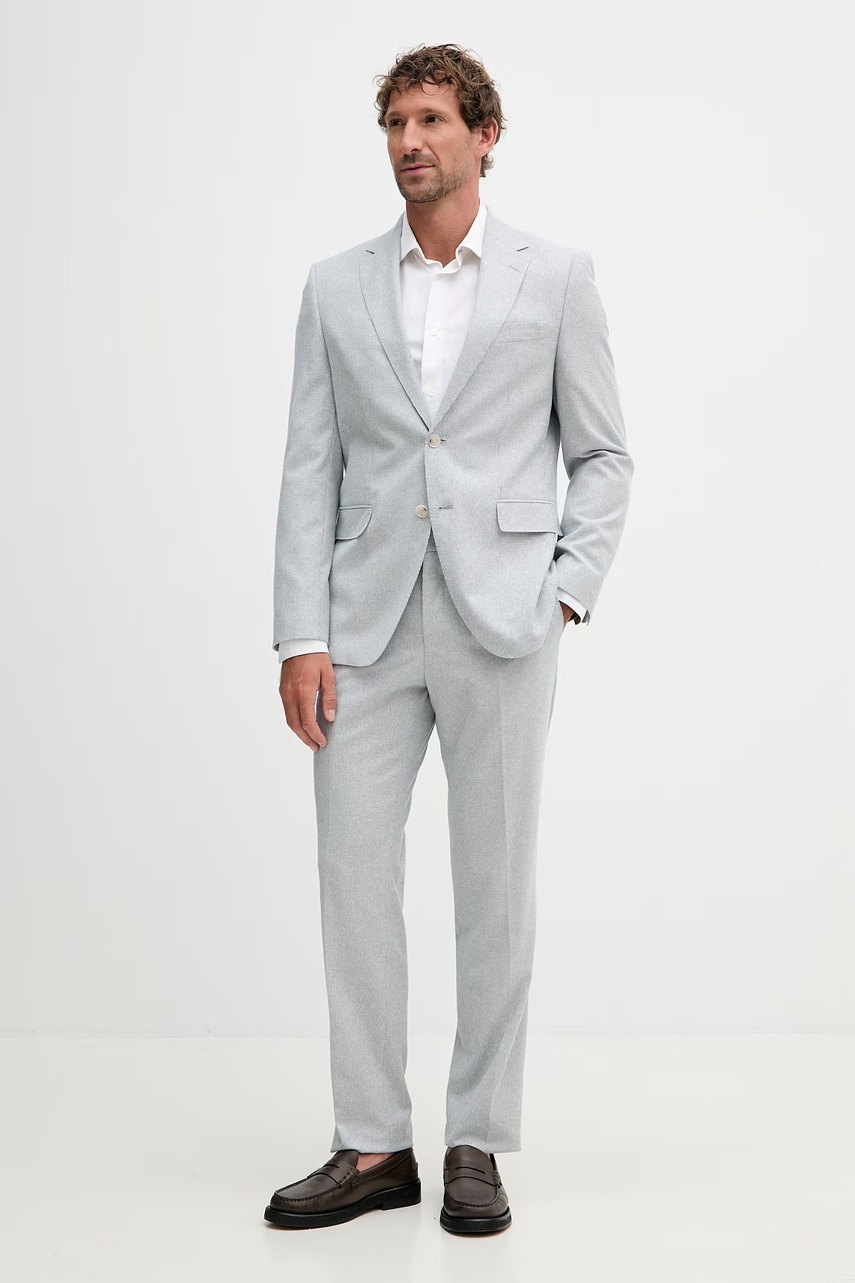 Boss costum casual pentru bărbați, cu amestec de in jeckson Boss costum casual pentru bărbați, cu amestec de in jeckson