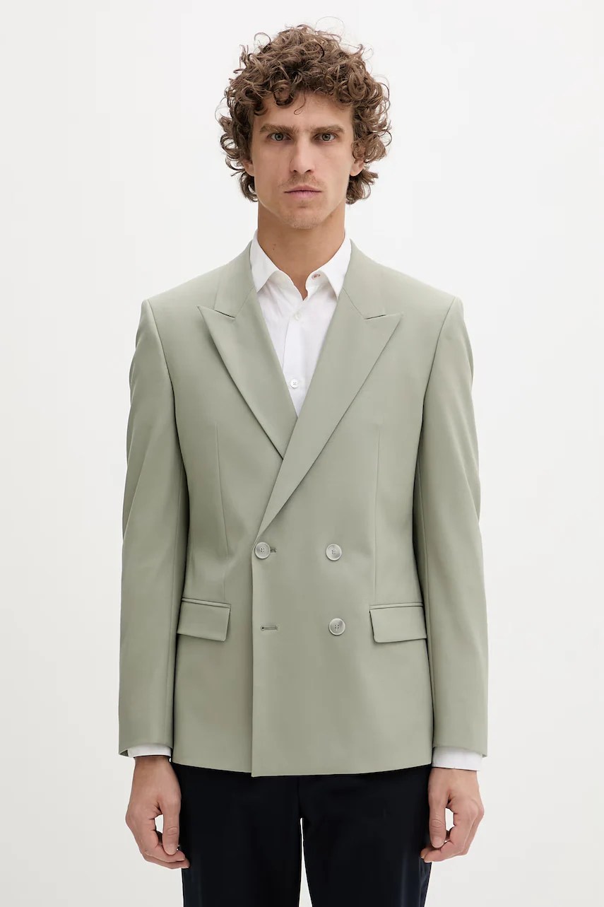 Sacou HUGO pentru bărbați, cu lână Henry244F1X Sacou HUGO pentru bărbați, cu lână Henry244F1X