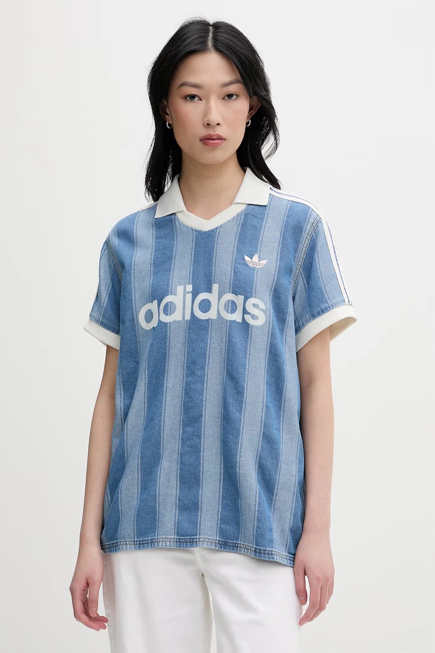 Tricou polo adidas originals pentru femei, din bumbac Tricou polo adidas originals pentru femei, din bumbac