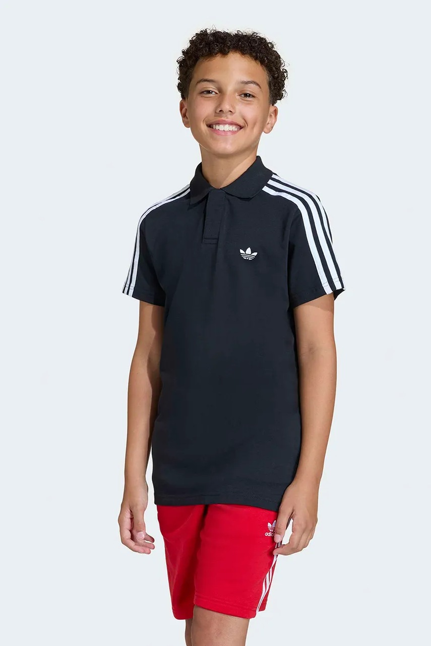 Tricouri polo băieți adidas originals din bumbac Tricouri polo băieți adidas originals din bumbac
