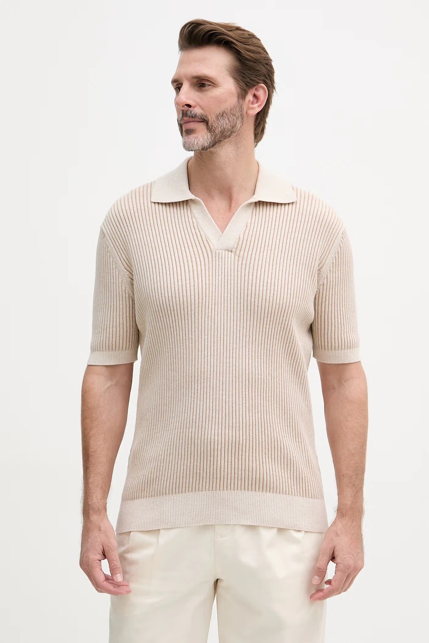 Tricou polo pentru bărbați frescobol carioca cu cașmir Tricou polo pentru bărbați frescobol carioca cu cașmir