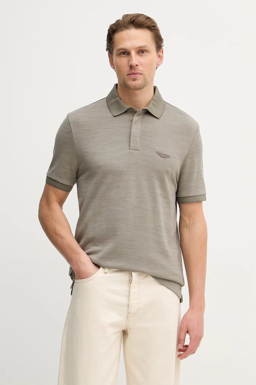 Tricou polo BOSS cu lână c-prout 242_am Tricou polo BOSS cu lână c-prout 242_am