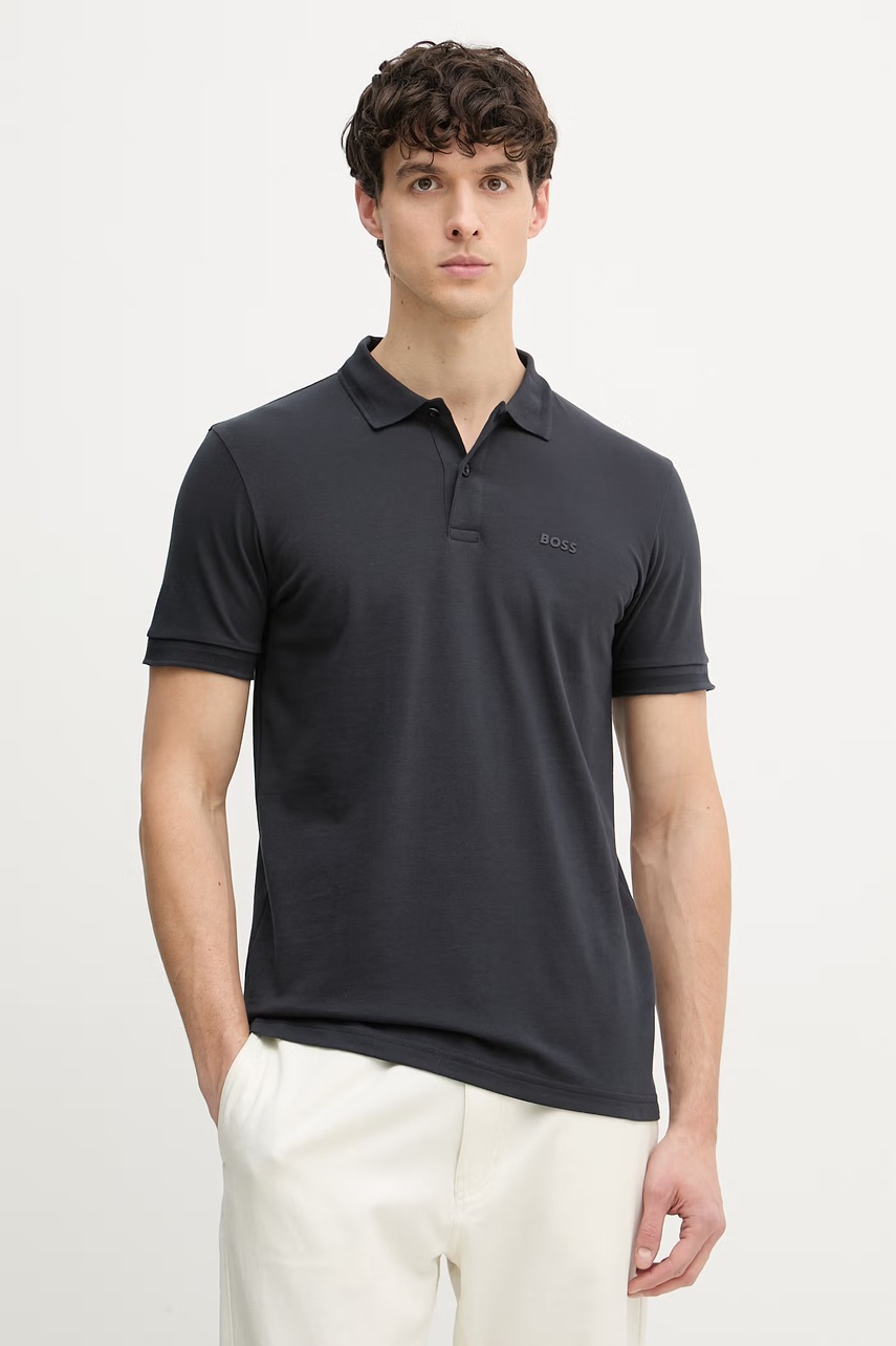 Polo BOSS green pentru bărbați din bumbac pio 1 Polo BOSS green pentru bărbați din bumbac pio 1