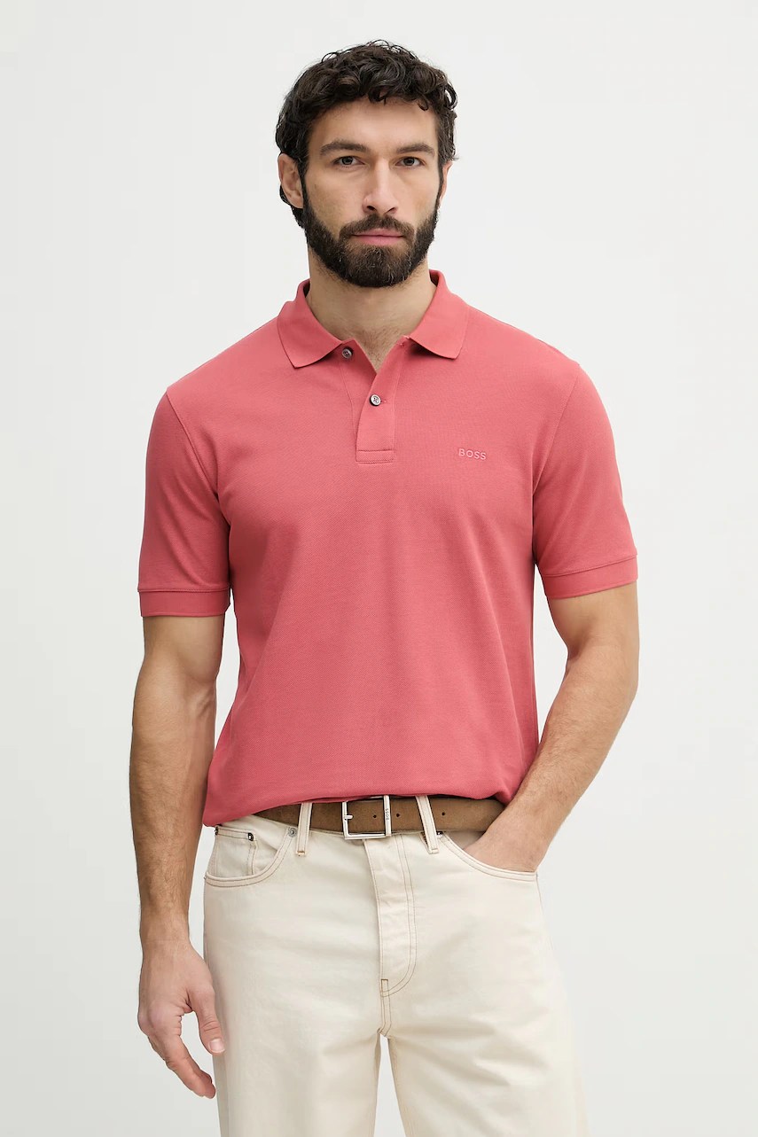 Polo bărbați BOSS Pallas din bumbac Polo bărbați BOSS Pallas din bumbac