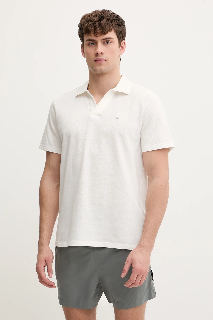 Tricou polo karl lagerfeld din bumbac KL METAL Tricou polo karl lagerfeld din bumbac KL METAL