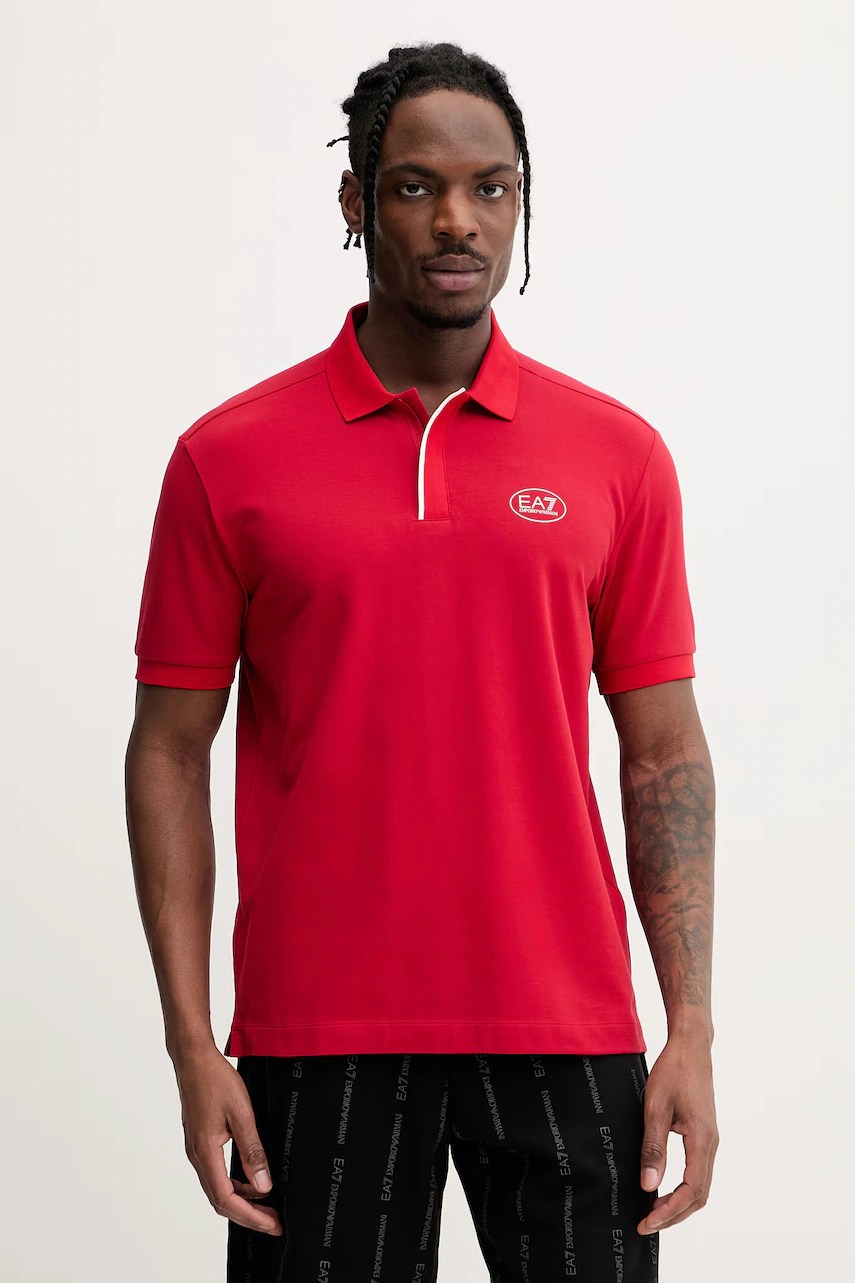 Polo EA7 emporio armani pentru bărbați din amestec de bumbac Polo EA7 emporio armani pentru bărbați din amestec de bumbac