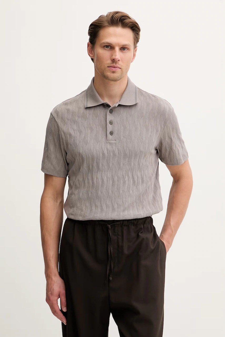 Polo HUGO pentru bărbați, din bumbac Dunik Polo HUGO pentru bărbați, din bumbac Dunik