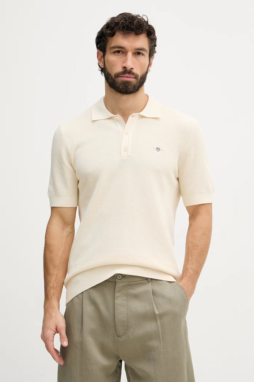 Polo bărbătesc gant din bumbac Polo bărbătesc gant din bumbac