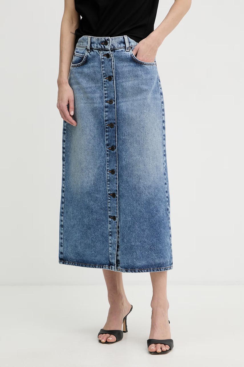 Fustă denim ASTI weekend max mara cu crăpătură Fustă denim ASTI weekend max mara cu crăpătură