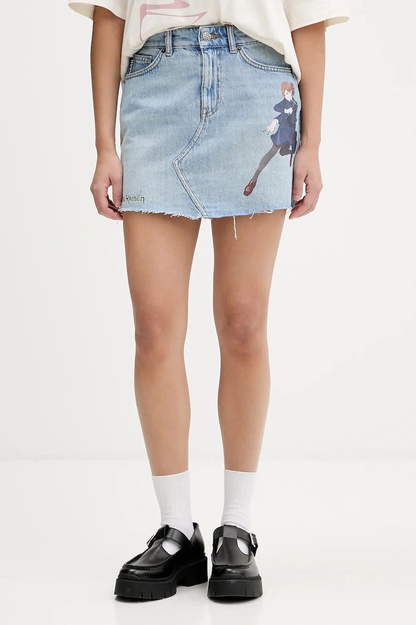 Fustă denim HUGO blue HUGO x Jujutsu Kaisen Fustă denim HUGO blue HUGO x Jujutsu Kaisen