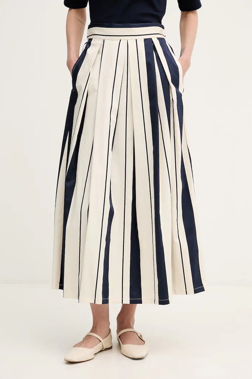 Fustă maxi din bumbac cu elastan united colors of benetton Fustă maxi din bumbac cu elastan united colors of benetton