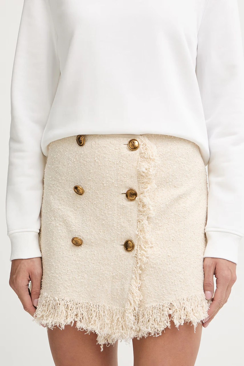 Fustă cu bumbac elisabetta franchi Fustă cu bumbac elisabetta franchi