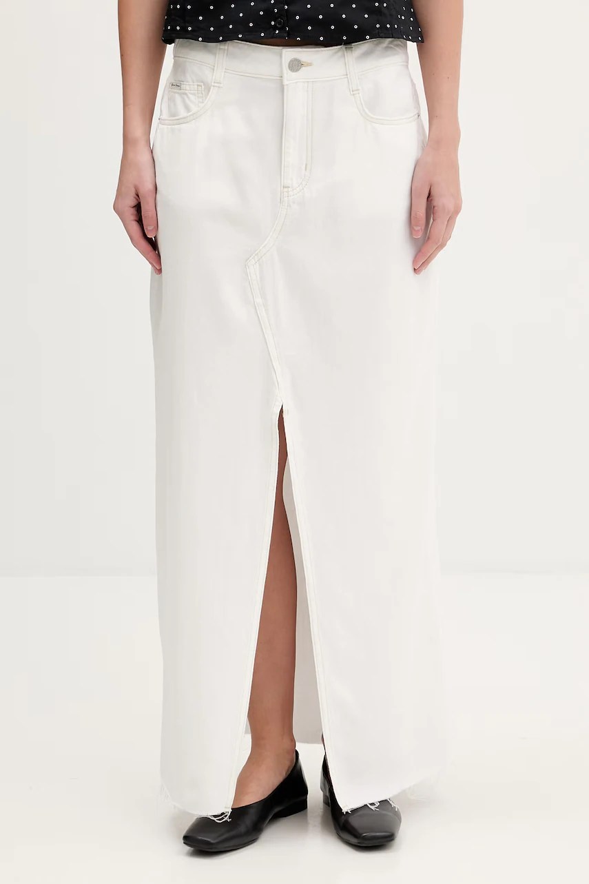 Fustă guess jeans cu crăpătură din denim Fustă guess jeans cu crăpătură din denim