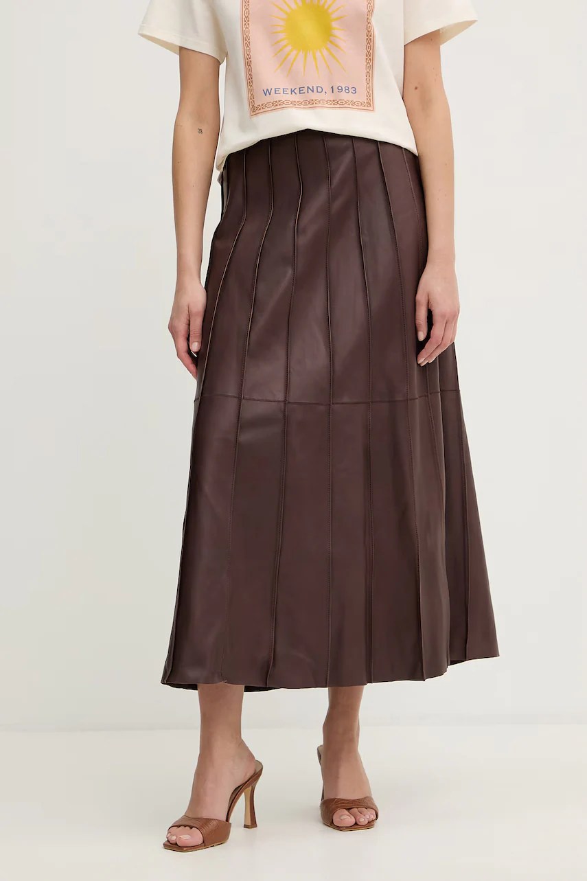 Boss fustă de piele Sevara Boss fustă de piele Sevara