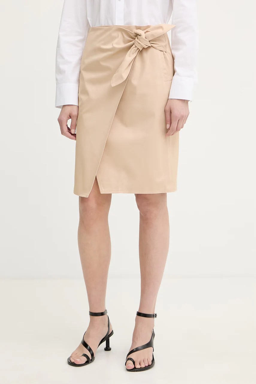 Fustă asimetrică din bumbac isabelle blanche Fustă asimetrică din bumbac isabelle blanche