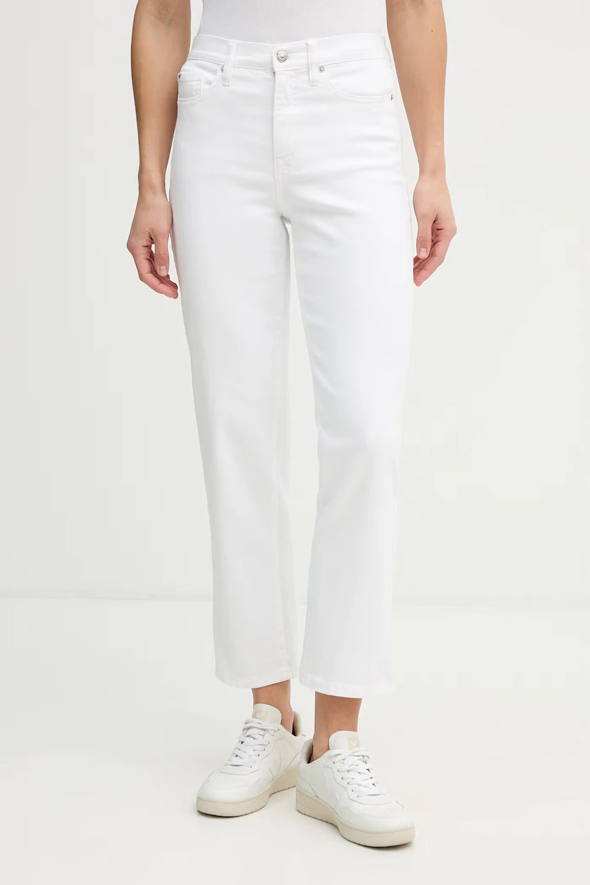 Blugi dkny cu talia ridicată Blugi dkny cu talia ridicată