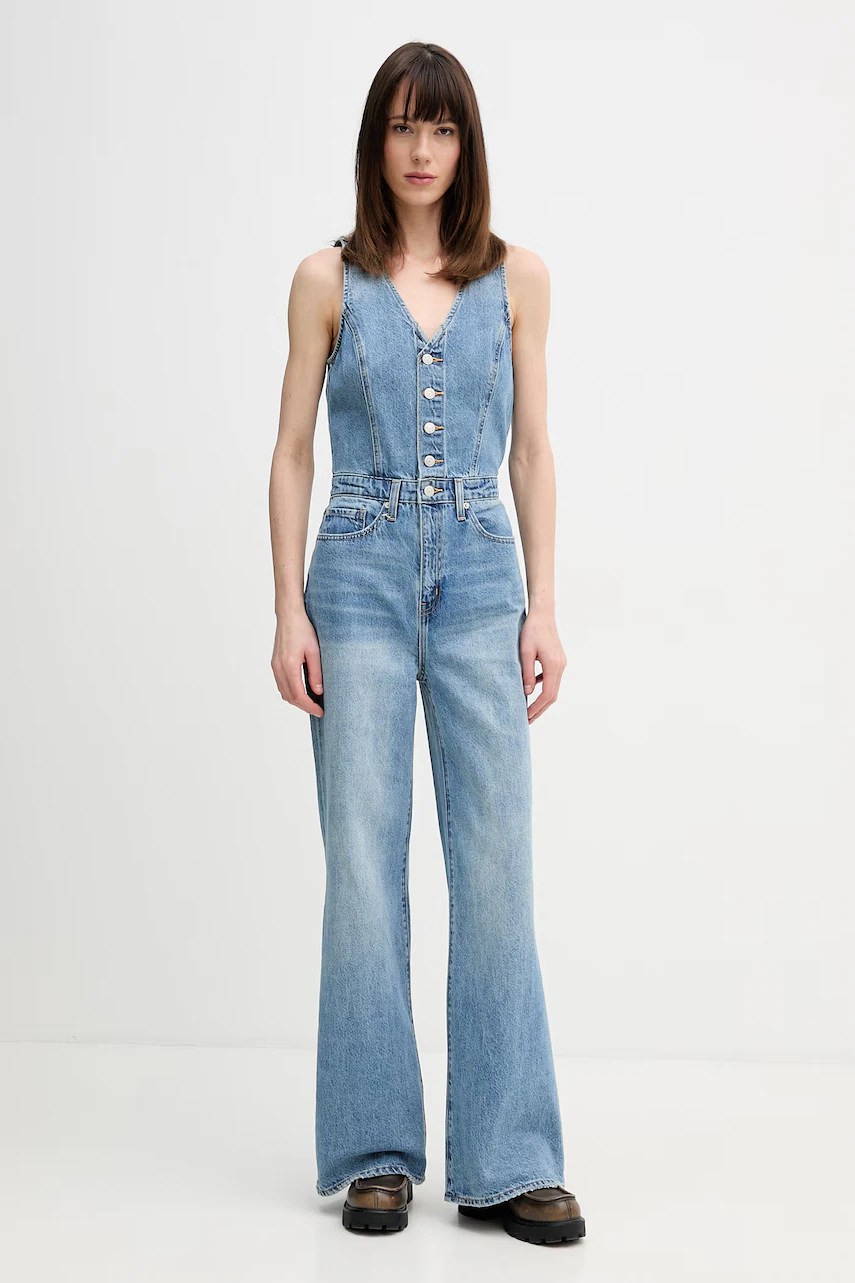 Salopetă jeans levi’s DNM VEST WIDELG Salopetă jeans levi’s DNM VEST WIDELG