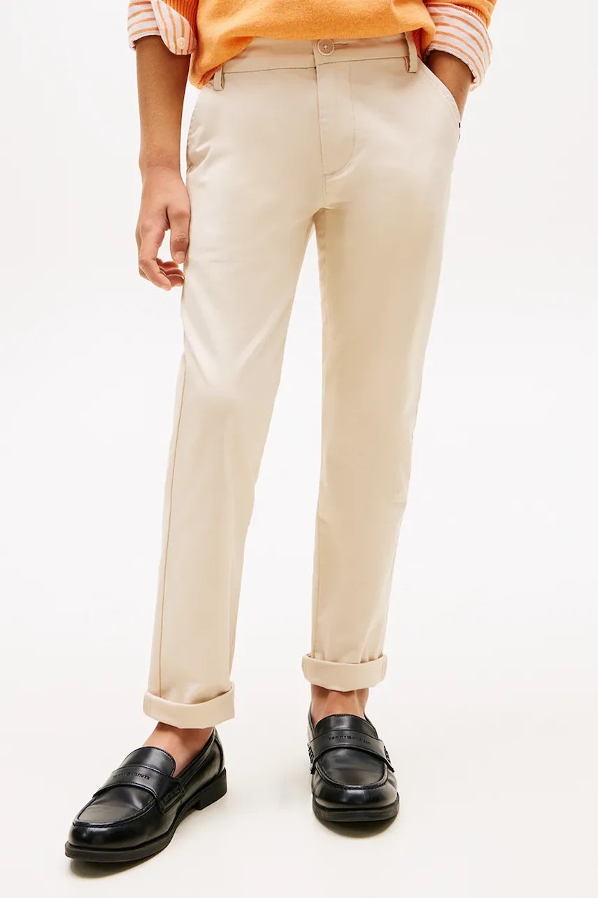 Pantaloni chinos din bumbac tommy hilfiger pentru bărbați Pantaloni chinos din bumbac tommy hilfiger pentru bărbați