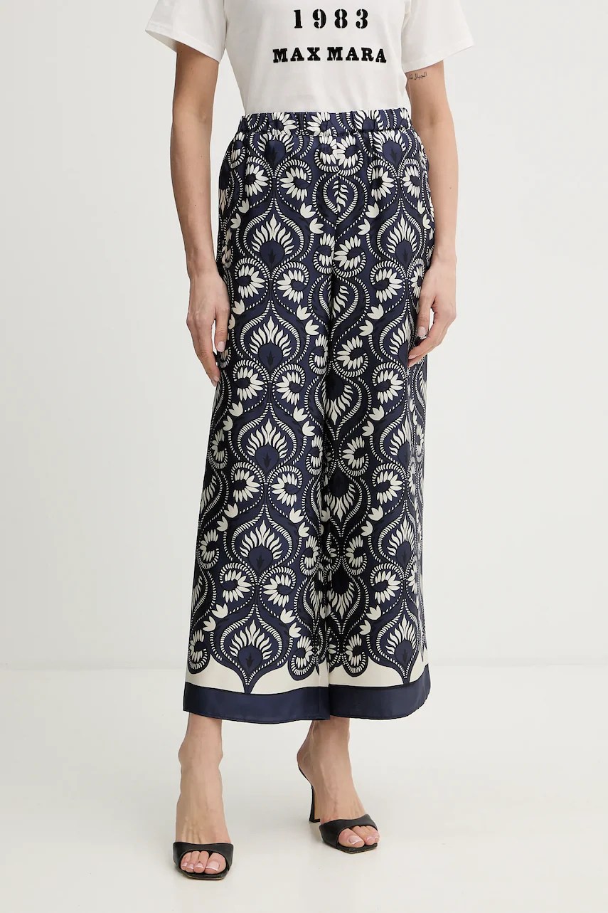 Pantaloni de mătase OTTICO de la weekend max mara Pantaloni de mătase OTTICO de la weekend max mara