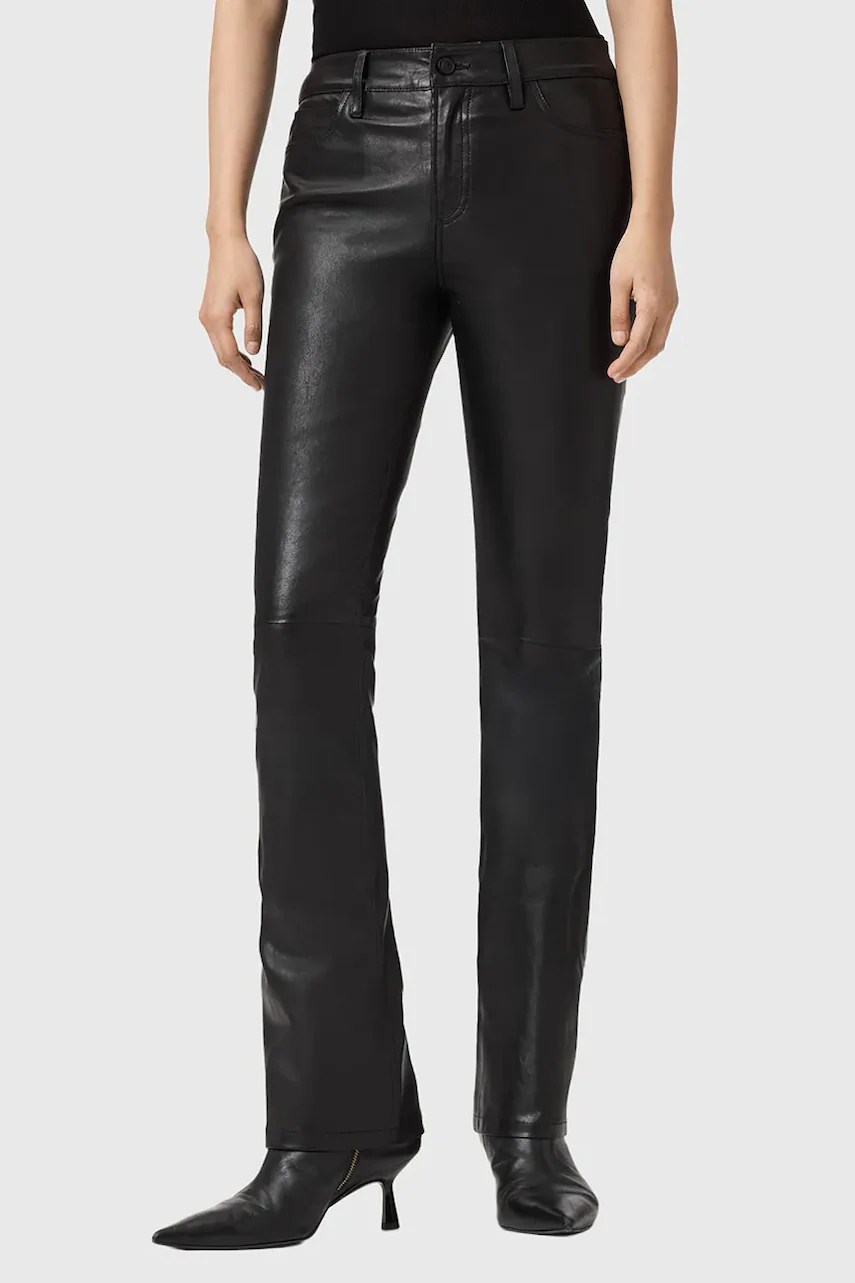 Pantaloni de piele AllSaints Pantaloni de piele AllSaints
