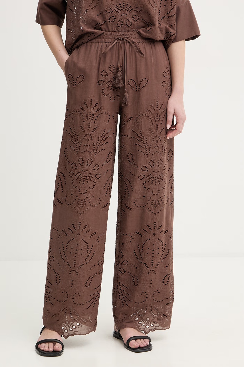 Pantaloni din bumbac ermanno firenze Pantaloni din bumbac ermanno firenze