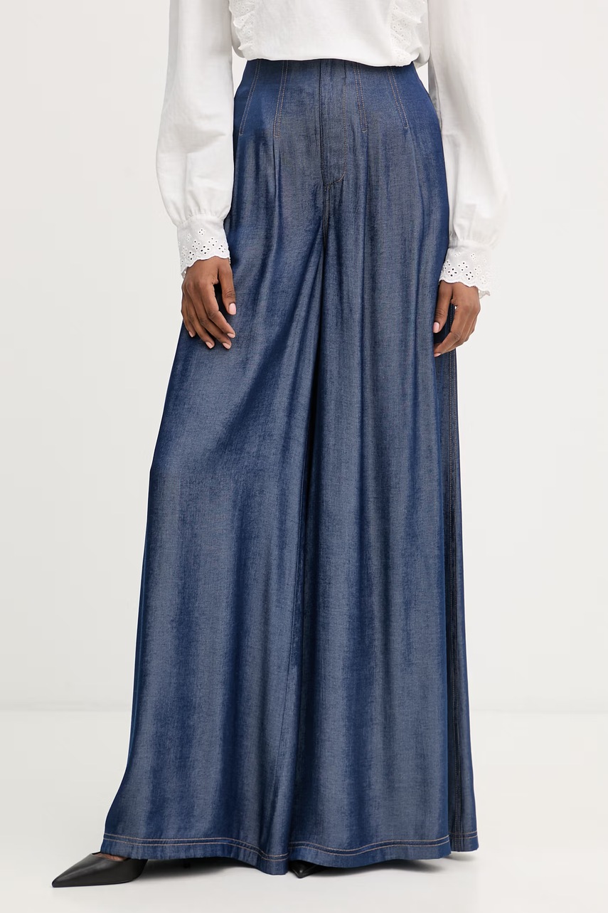 Pantaloni wide leg de damă liu jo cu vâscoză Pantaloni wide leg de damă liu jo cu vâscoză