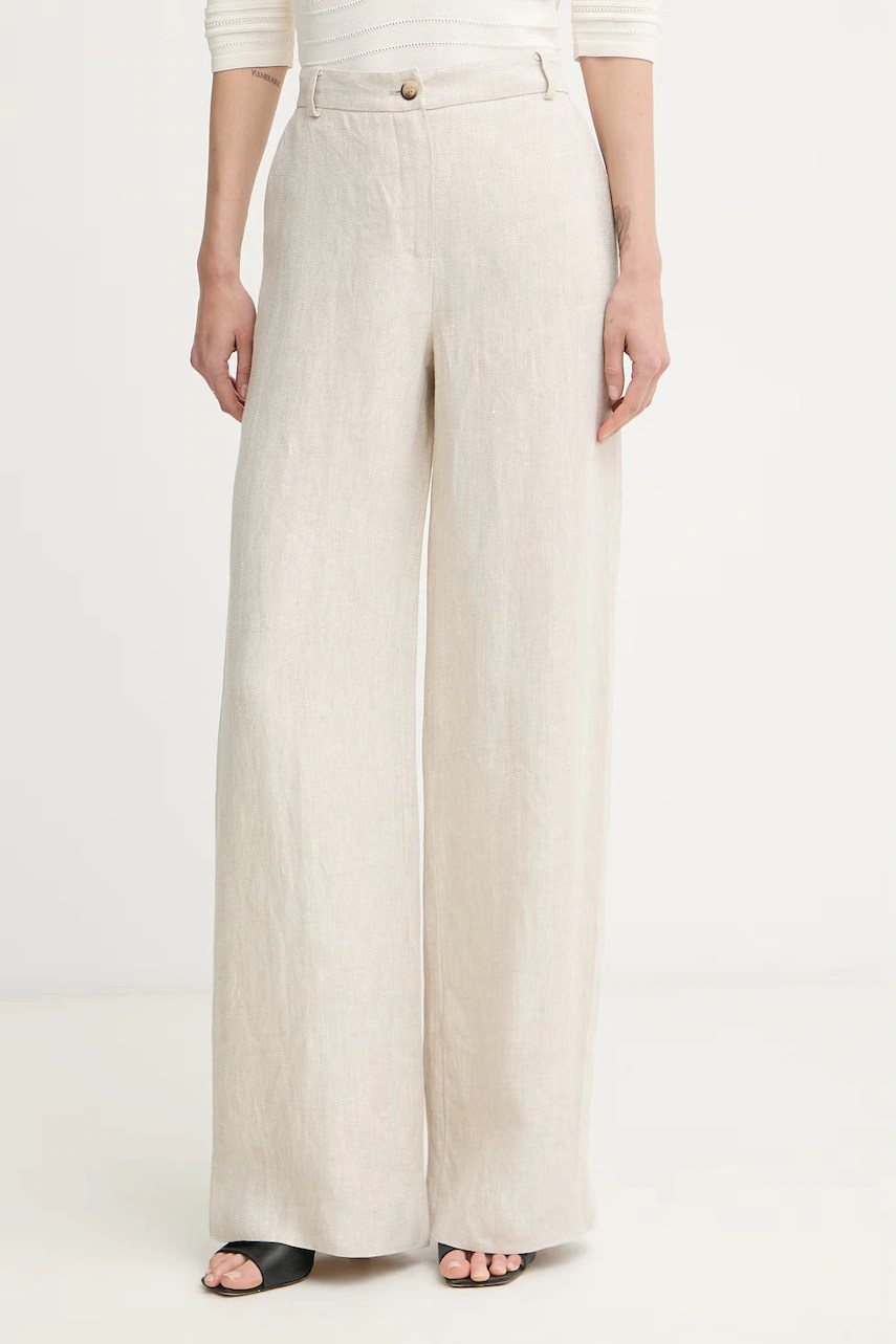 Pantaloni din in luisa spagnoli pentru femei, model aliano Pantaloni din in luisa spagnoli pentru femei, model aliano