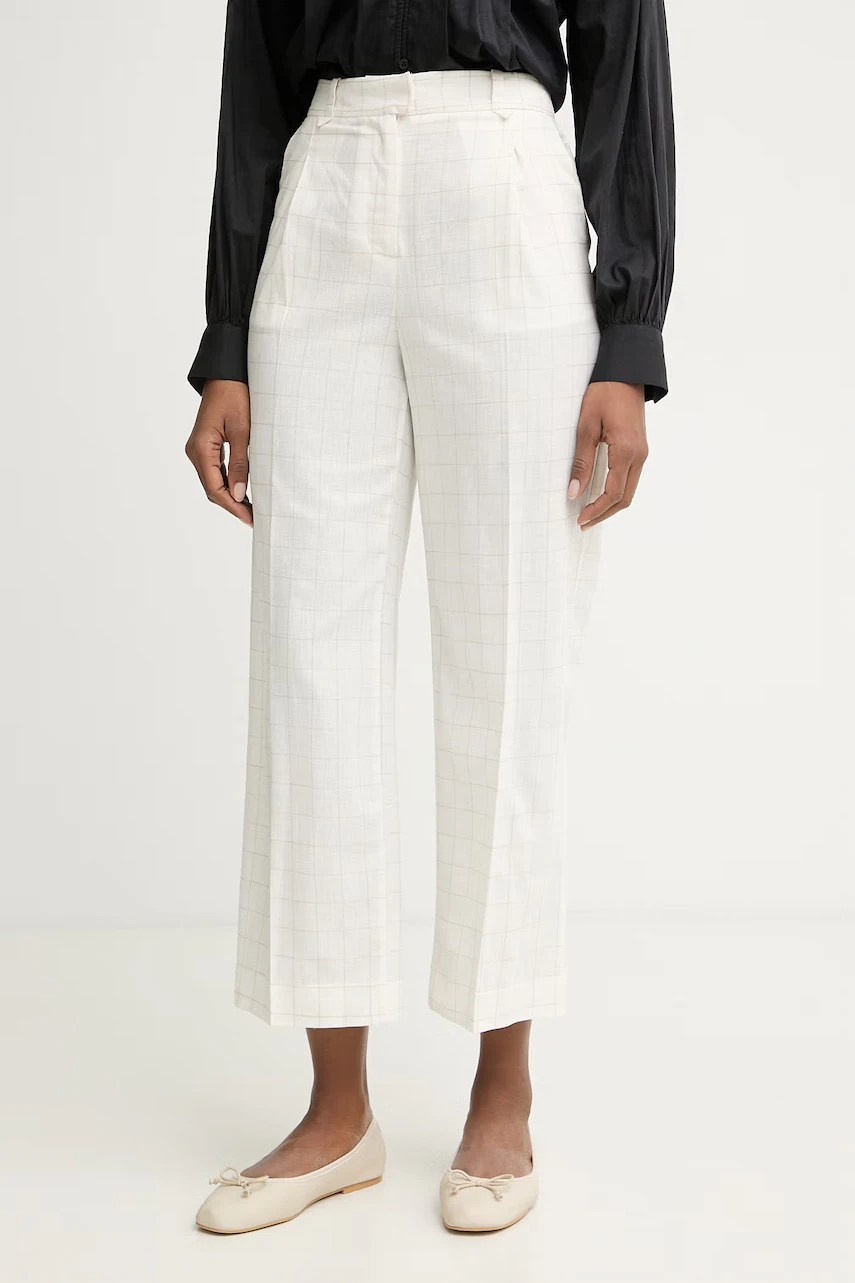 Pantaloni din in pentru femei united colors of benetton Pantaloni din in pentru femei united colors of benetton