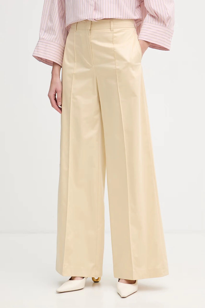 Pantaloni max&co. pentru femei din bumbac cu elastan MCOVERTICE Pantaloni max&co. pentru femei din bumbac cu elastan MCOVERTICE
