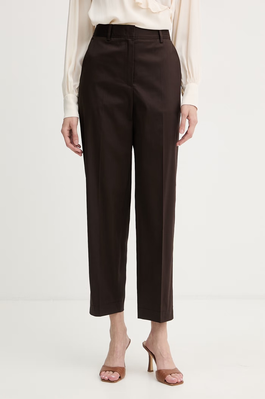 Boss pantaloni din pânză pentru dame cu bumbac Tecarino2 Boss pantaloni din pânză pentru dame cu bumbac Tecarino2